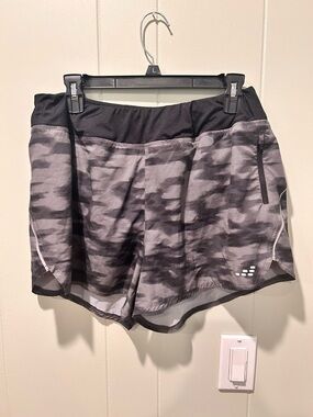 Gray Camo Performance Running Shorts